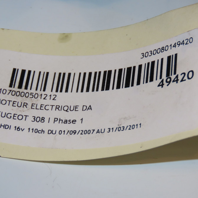 Moteur electrique de direction assistée occasion PEUGEOT 308 I Phase 1 09-2007->03-2011 1.6 HDI 16v 110ch 4007WW 4