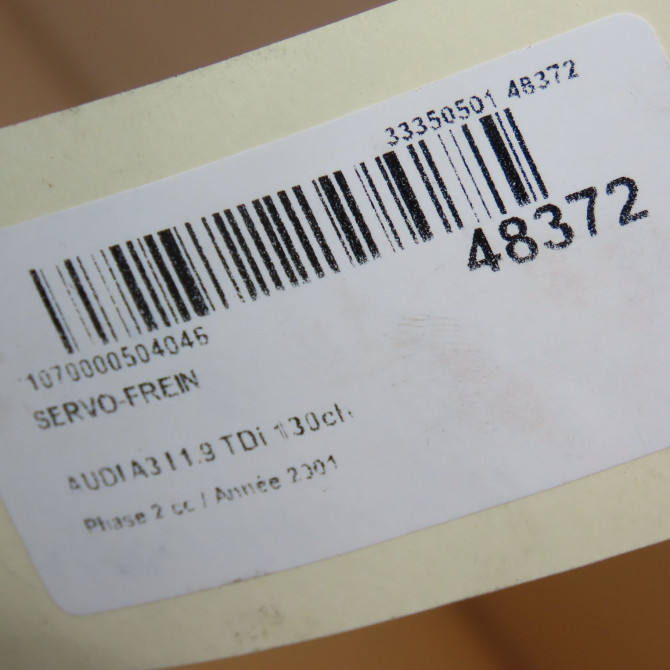 Servo-frein occasion AUDI A3 I Phase 2 10-2000->06-2003 1.9 TDi 130ch 1J1614106E 5