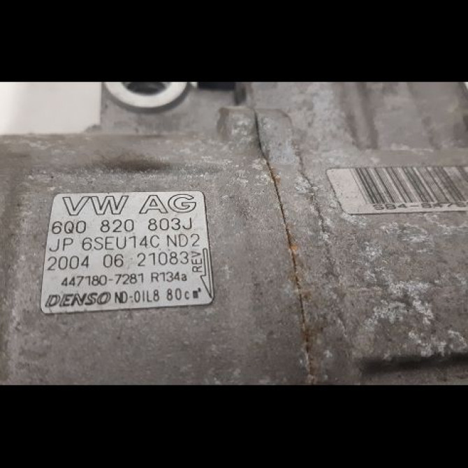 Compresseur air conditionne occasion SKODA FABIA I Phase 2 09-2004->05-2007 1.4 TDI 75ch 6Q0820808F 3