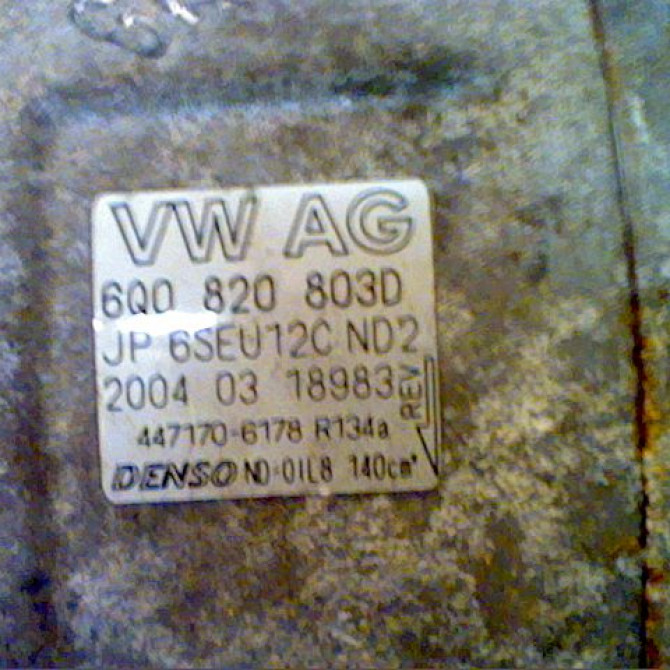 Compresseur air conditionne occasion VOLKSWAGEN FOX Phase 1 06-2005->09-2011 1.4 TDI 70ch 6Q0820808F 3