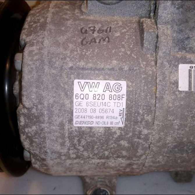 Compresseur air conditionne occasion VOLKSWAGEN POLO IV Phase 2 05-2005->09-2009 6Q0820808F 6