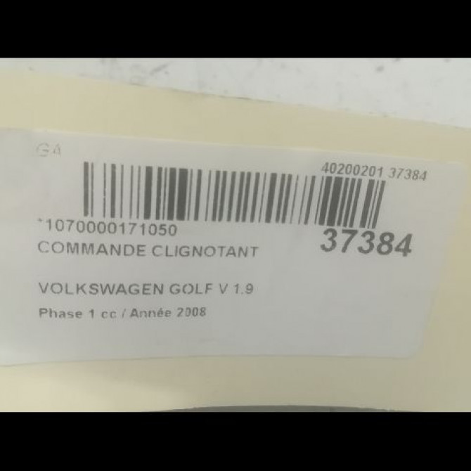 Commande clignotant occasion VOLKSWAGEN GOLF V Phase 1 11-2003->10-2008 1.9 TDI 105ch 3C8941431AXSH 3
