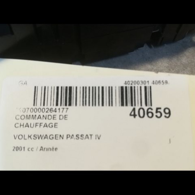 Commande de chauffage occasion VOLKSWAGEN PASSAT IV Phase 2 10-2000->03-2005 3B1907044J 3