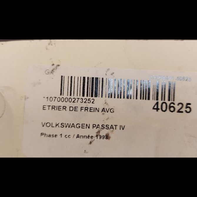 Etrier de frein avant gauche occasion VOLKSWAGEN PASSAT IV Phase 1 10-1996->10-2000 1.9 TDI 110ch 8E0615123A 3