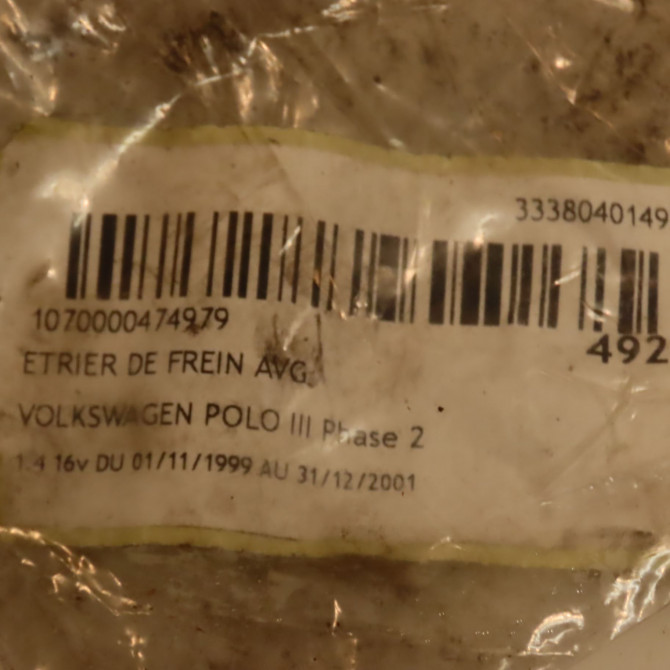 Etrier de frein avant gauche occasion VOLKSWAGEN POLO III Phase 2 11-1999->12-2001 1.4 16v 6N0615123C 5