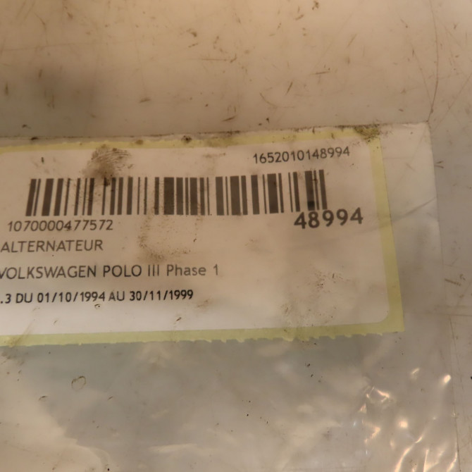 Alternateur occasion VOLKSWAGEN POLO III Phase 1 10-1994->11-1999 1.3 28903025P 6