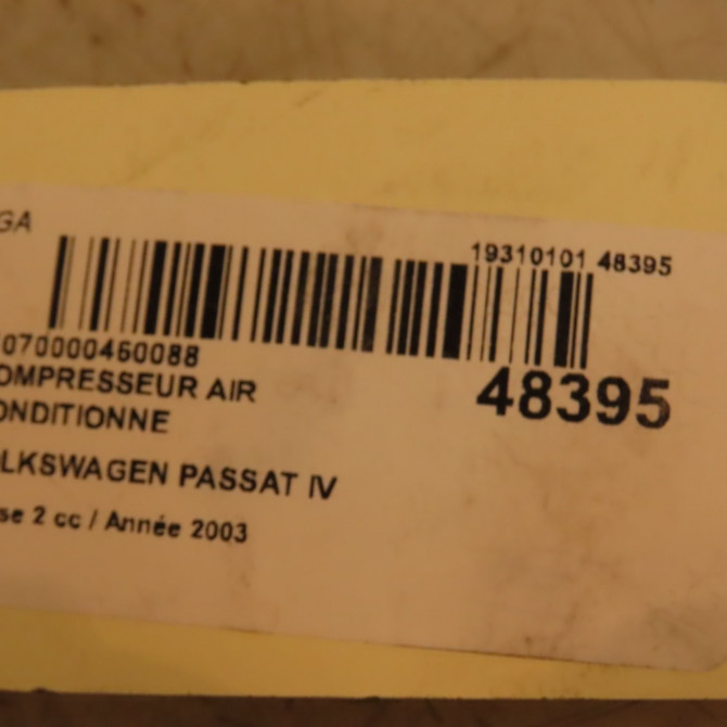 Compresseur air conditionne occasion VOLKSWAGEN PASSAT IV Phase 2 10-2000->03-2005 1.9 TDI 100ch 8D0260805R 5
