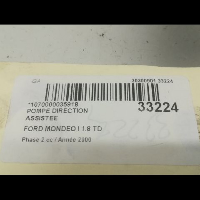 Pompe direction assistee occasion FORD MONDEO I Phase 2 10-1996->09-2000 1.8 TD 3