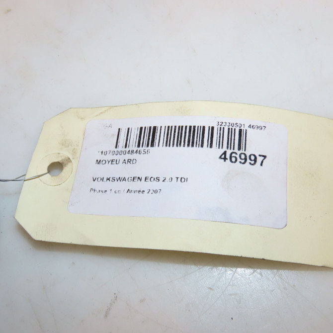 Moyeu ard occasion VOLKSWAGEN EOS Phase 1 04-2006->01-2011 2.0 TDI 140ch 3G0598611A 4