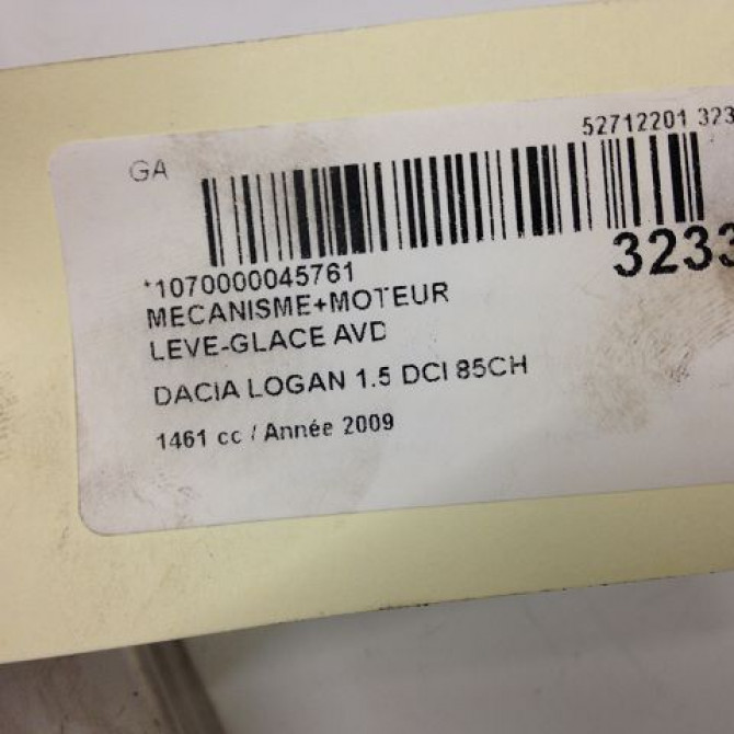 Mecanisme + moteur lève-glace avant droit occasion DACIA LOGAN I Phase 1 06-2005->06-2008 1.5 DCI 85ch 8200901102 3