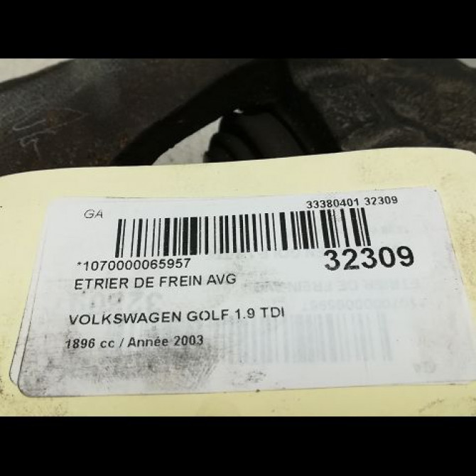 Etrier de frein avant gauche occasion VOLKSWAGEN GOLF IV GOLF IV Phase 1 1998-01-01->2005-06-30 1.9 TDI 100ch 1J0615123D 4