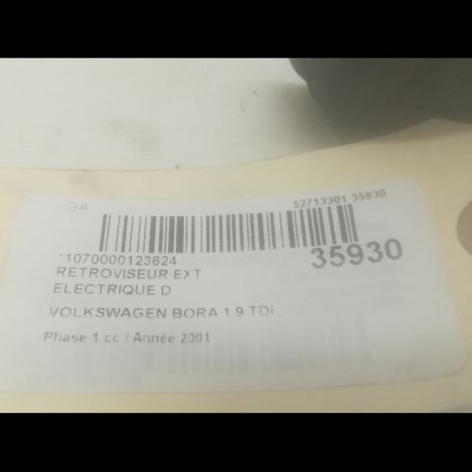 Retroviseur exterieur electrique droit occasion VOLKSWAGEN BORA Phase 1 10-1998->12-2005 1.9 TDi 115ch 1J1857508D01C 3