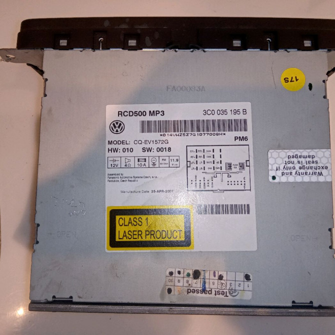 Autoradio occasion VOLKSWAGEN GOLF V Phase 1 11-2003->10-2008 1.9 TDI 105ch 3