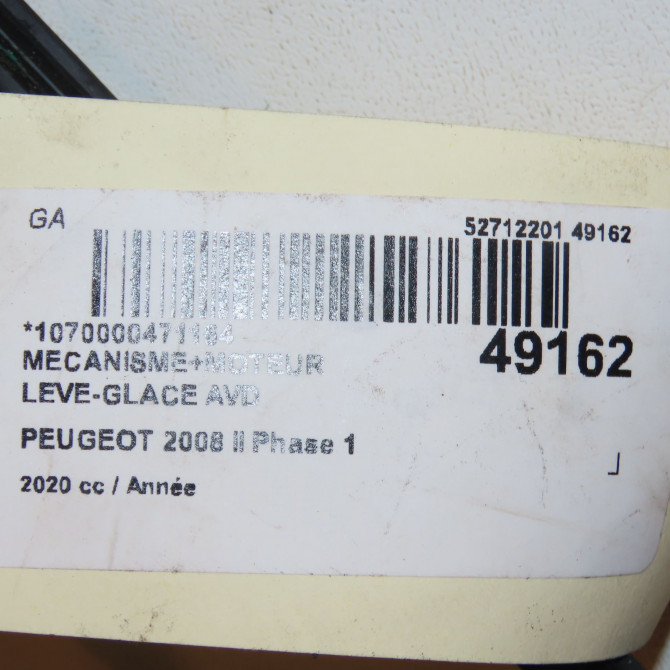 Mecanisme + moteur lève-glace avant droit occasion PEUGEOT 9828130680 3