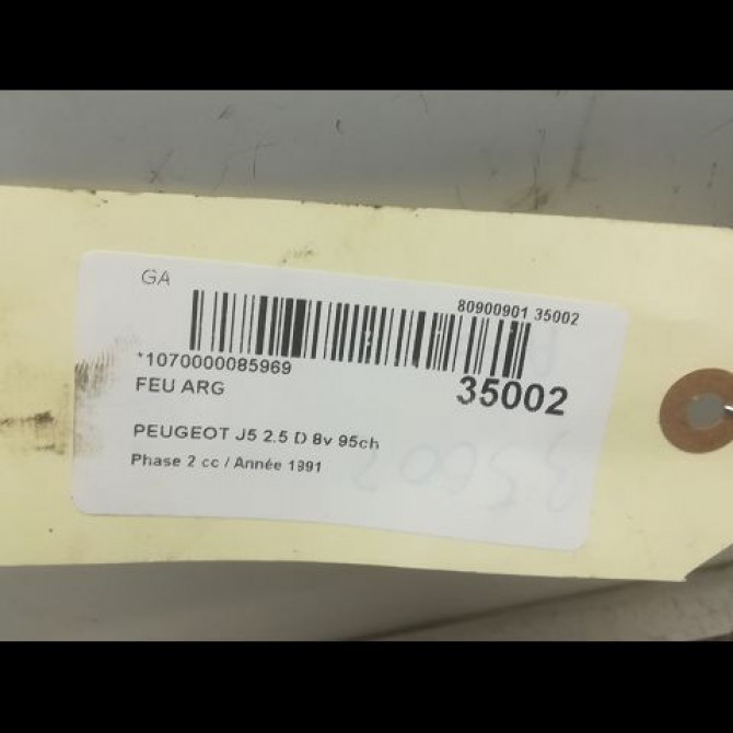 Feu arrière gauche occasion PEUGEOT J5 Phase 2 07-1990->06-1994 2.5 D 8v 95ch 3