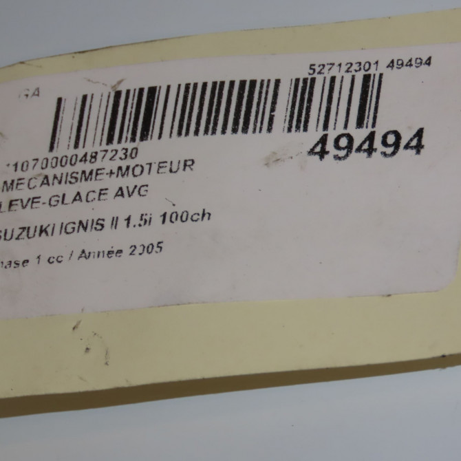 Mecanisme+moteur leve-glace avg occasion SUZUKI IGNIS II Phase 1 09-2003->09-2009 1.5i 100ch 8340286G10 3