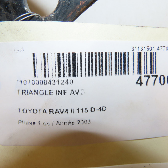 Triangle inf avg occasion TOYOTA RAV4 II Phase 1 07-2000->10-2003 115 D-4D 4806942040 3