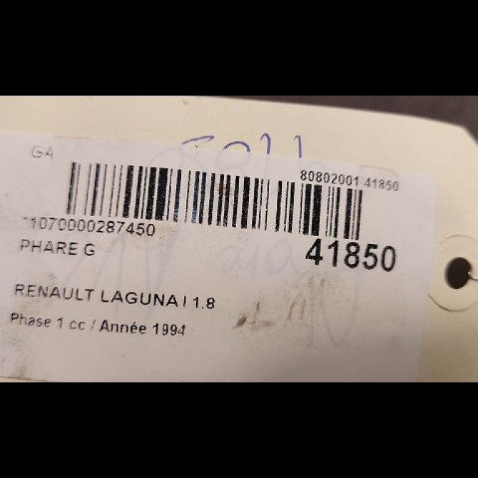 Phare gauche occasion RENAULT LAGUNA I Phase 1 01-1994->04-1998 1.8 7701038263 3