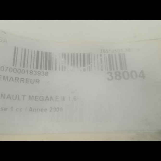 Démarreur occasion RENAULT MEGANE III Phase 1 11-2008->01-2012 1.6i 16v 110ch 8200665518 3