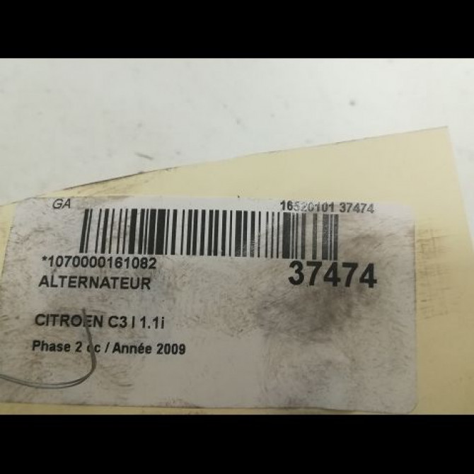 Alternateur occasion CITROEN C3 I Phase 2 10-2005->12-2010 1.1i 5705KW 4