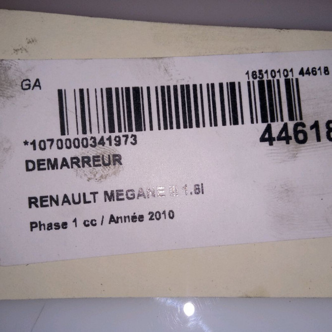 Démarreur occasion RENAULT MEGANE III Phase 1 11-2008->01-2012 1.6i 16v 110ch 8200665518 4
