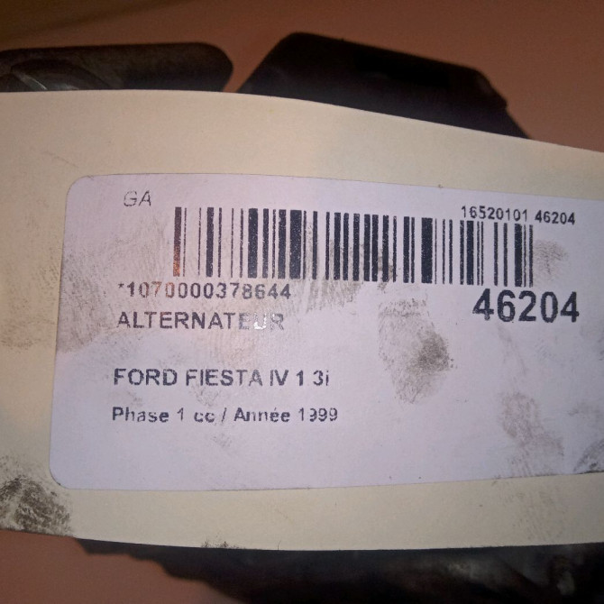 Alternateur occasion FORD FIESTA IV Phase 1 09-1995->09-1999 1.3i 6