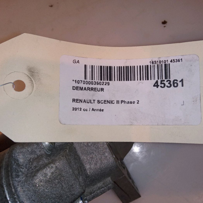 Démarreur occasion RENAULT SCENIC III Phase 2 12-2011->03-2013 8200665518 4