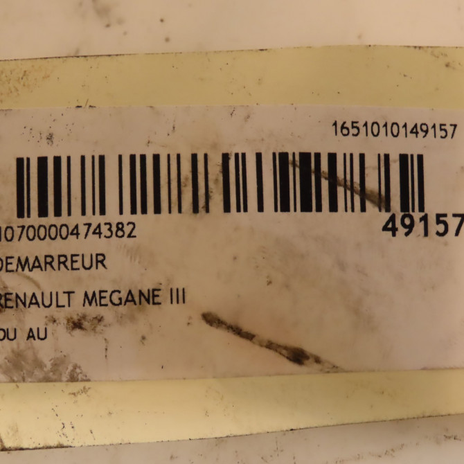 Démarreur occasion RENAULT MEGANE III Phase 1 11-2008->01-2012 1.6i 16v 110ch 8200665518 4