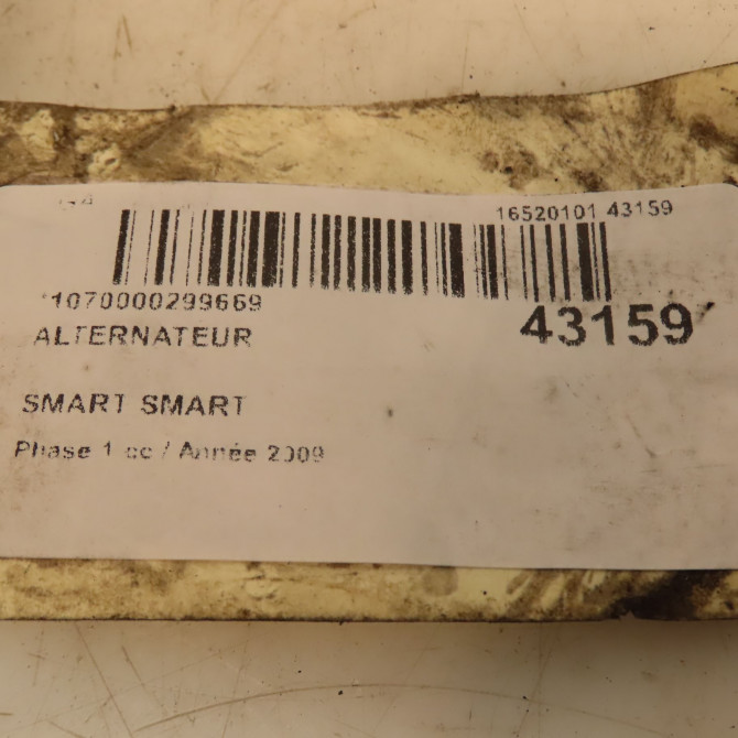 Alternateur occasion SMART 146 Phase 1 04-1995->04-1999 0.8 CDI 45ch 131546902 5