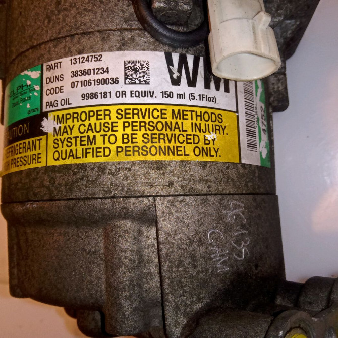 Compresseur air conditionne occasion OPEL ASTRA III ASTRA III Phase 1 2004-04-01->2006-12-31 1.9 CDTI 120ch 93190260 4