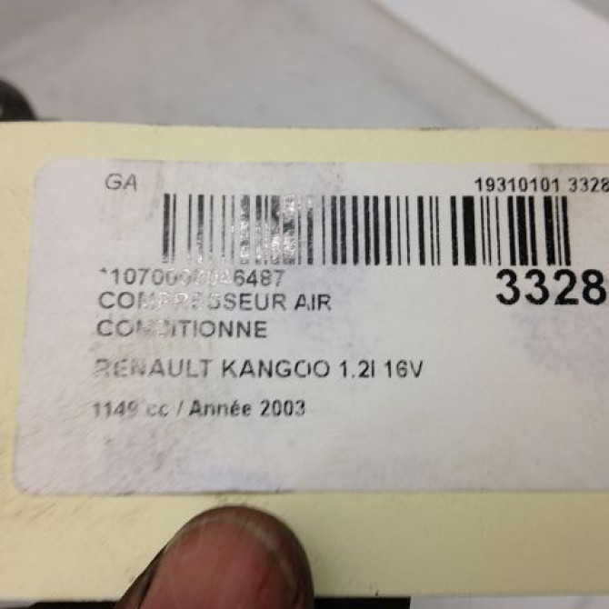 Compresseur air conditionne occasion RENAULT KANGOO I Phase 1 09-1997->06-2003 1.2i 16v 75ch 8200840770 5