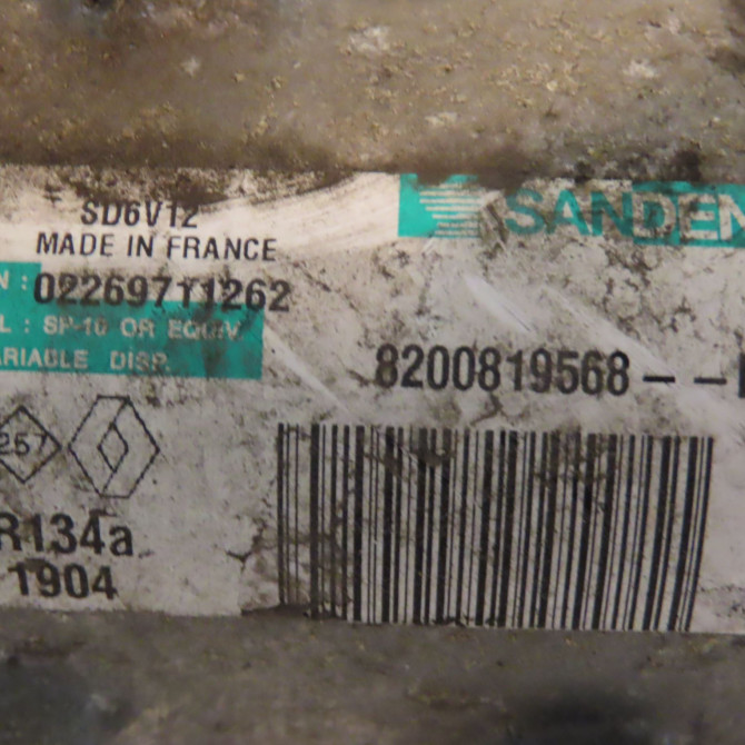 Compresseur air conditionne occasion RENAULT MODUS Phase 2 01-2008->12-2012 1.2i 16v 75ch 3