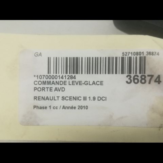 Commande lève-glace porte avant droite occasion RENAULT SCENIC III Phase 1 04-2009->11-2011 1.9 DCI 130ch 3