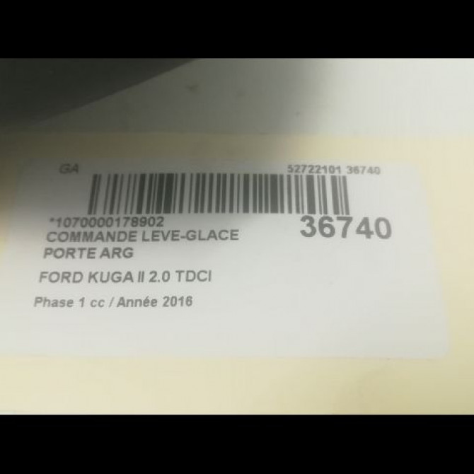 Commande leve-glace porte arrière gauche occasion FORD KUGA II Phase 1 09-2012->... 2.0 TDCI 150ch 1850432 3