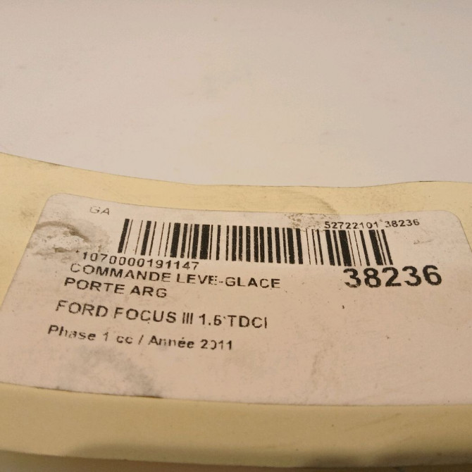 Commande leve-glace porte arrière gauche occasion FORD FOCUS III Phase 1 01-2011->04-2015 1.6 TDCI 115ch 1850432 4