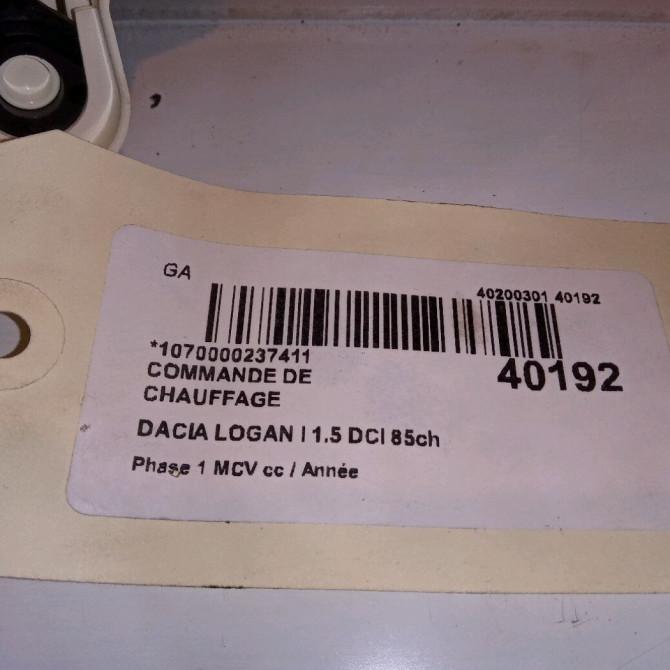 Commande de chauffage occasion DACIA LOGAN I Phase 1 MCV 01-2007->10-2008 1.5 DCI 85ch 6001547668 4
