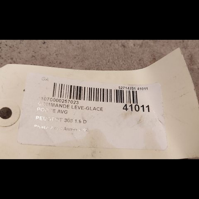 Commande lève-glace porte avant gauche occasion PEUGEOT 306 Phase 2 04-1997->03-2002 1.9 D 6552WJ 3