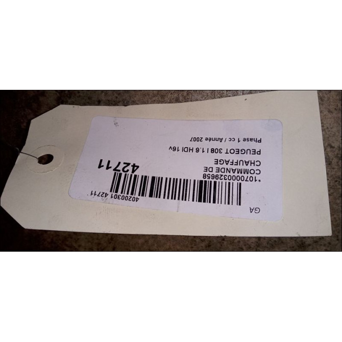Commande de chauffage occasion PEUGEOT 308 I Phase 1 09-2007->03-2011 1.6 HDI 16v 110ch 6452J4 3