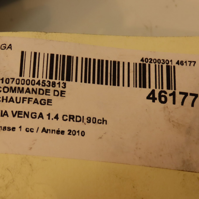 Commande de chauffage occasion KIA VENGA Phase 1 01-2010->12-2015 1.4 CRDI 90ch 972501P250EQ 3
