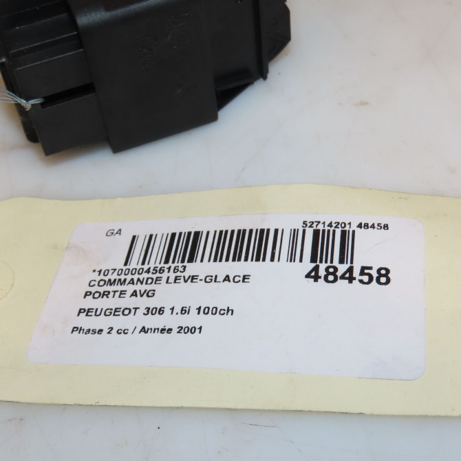 Commande lève-glace porte avant gauche occasion PEUGEOT 306 Phase 2 04-1997->03-2002 1.6i 100ch 6552WJ 4