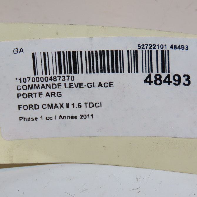 Commande leve-glace porte arrière gauche occasion FORD CMAX II Phase 1 09-2010->09-2015 1.6 TDCI 115ch 1850432 3