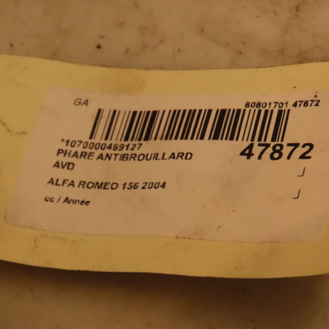 Phare antibrouillard avant droit occasion ALFA ROMEO 156 60692719 4