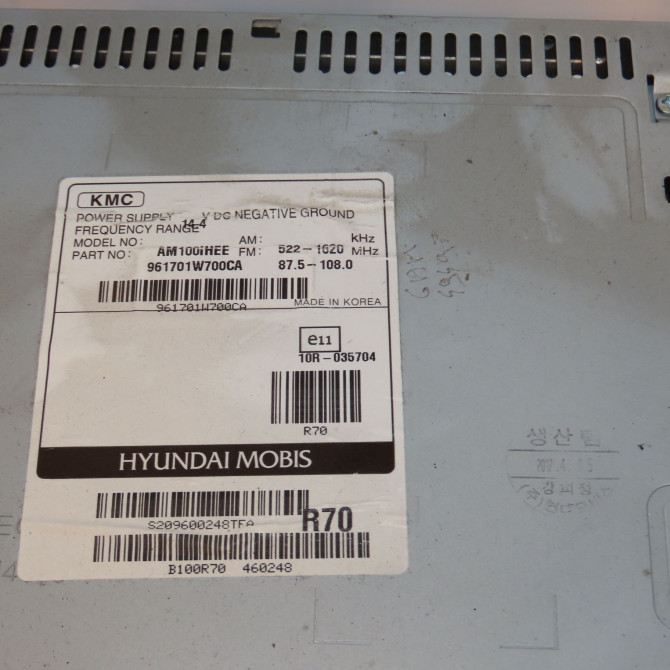 Autoradio occasion KIA RIO III Phase 1 06-2011->... 1.2i 85ch 961701W750CA 2