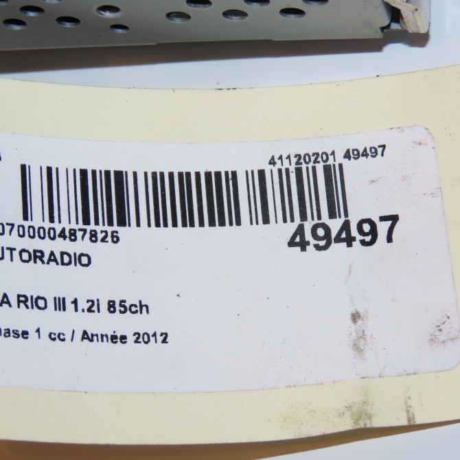 Autoradio occasion KIA RIO III Phase 1 06-2011->... 1.2i 85ch 961701W750CA 4