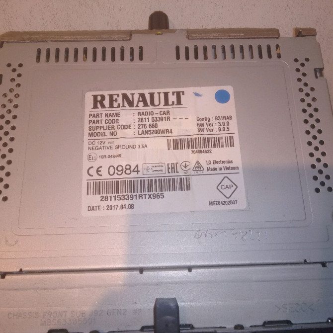 Autoradio occasion DACIA SANDERO II Phase 1 10-2012->... 1.5 DCI 90ch 281151700R 3