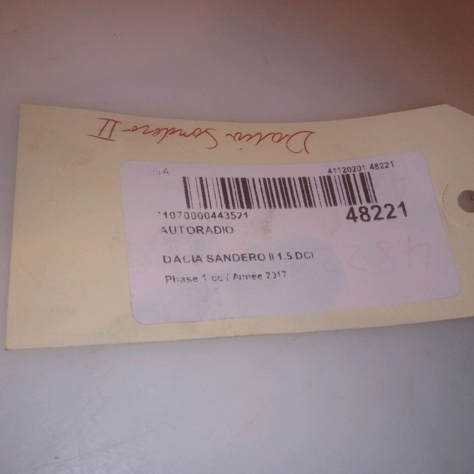 Autoradio occasion DACIA SANDERO II Phase 1 10-2012->... 1.5 DCI 90ch 281151700R 4