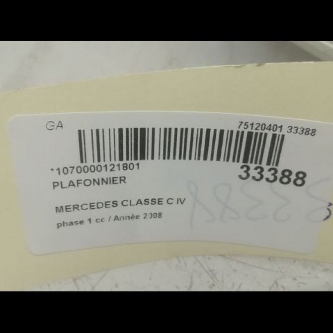 Plafonnier occasion MERCEDES CLASSE C IV phase 1 02-2014->... C220 170ch 20482049019051 3