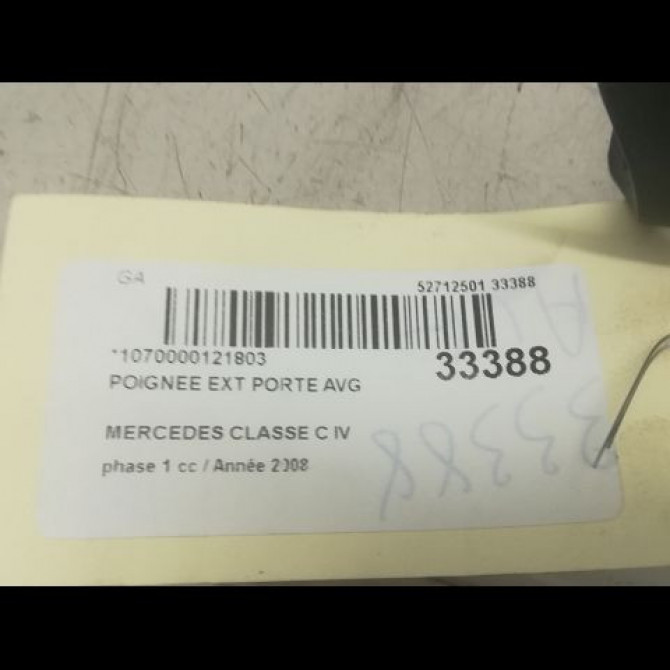 Poignee ext porte avg occasion MERCEDES CLASSE C IV phase 1 02-2014->... C220 170ch 20476013709999 3