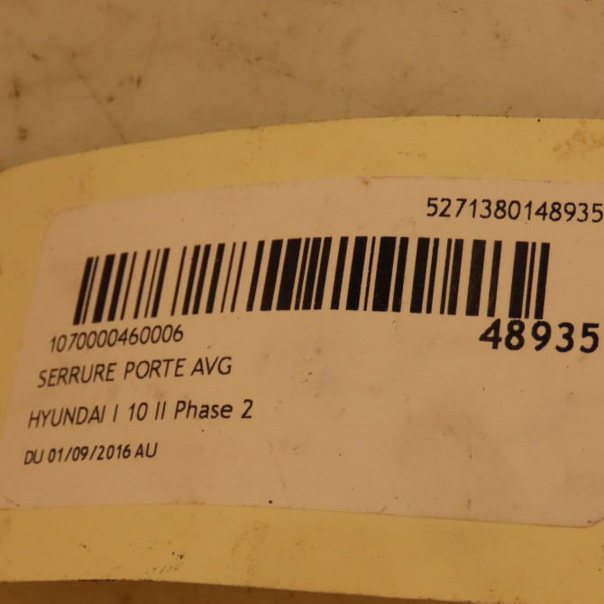 Serrure porte avg occasion HYUNDAI I 10 II Phase 2 09-2016->... 81310K7000 4