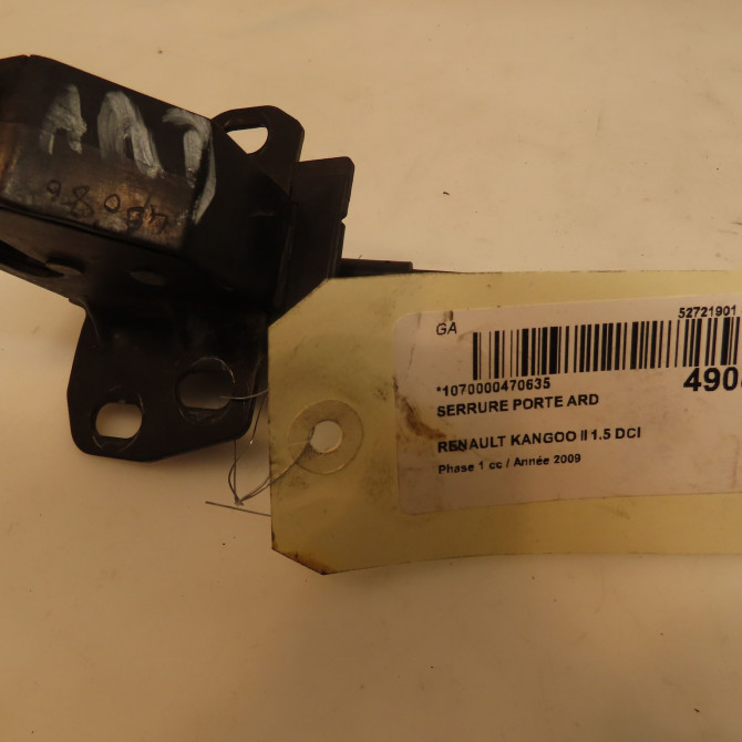 Serrure porte ard occasion RENAULT KANGOO II Phase 1 01-2008->03-2013 1.5 DCI 70ch 8200497719 4